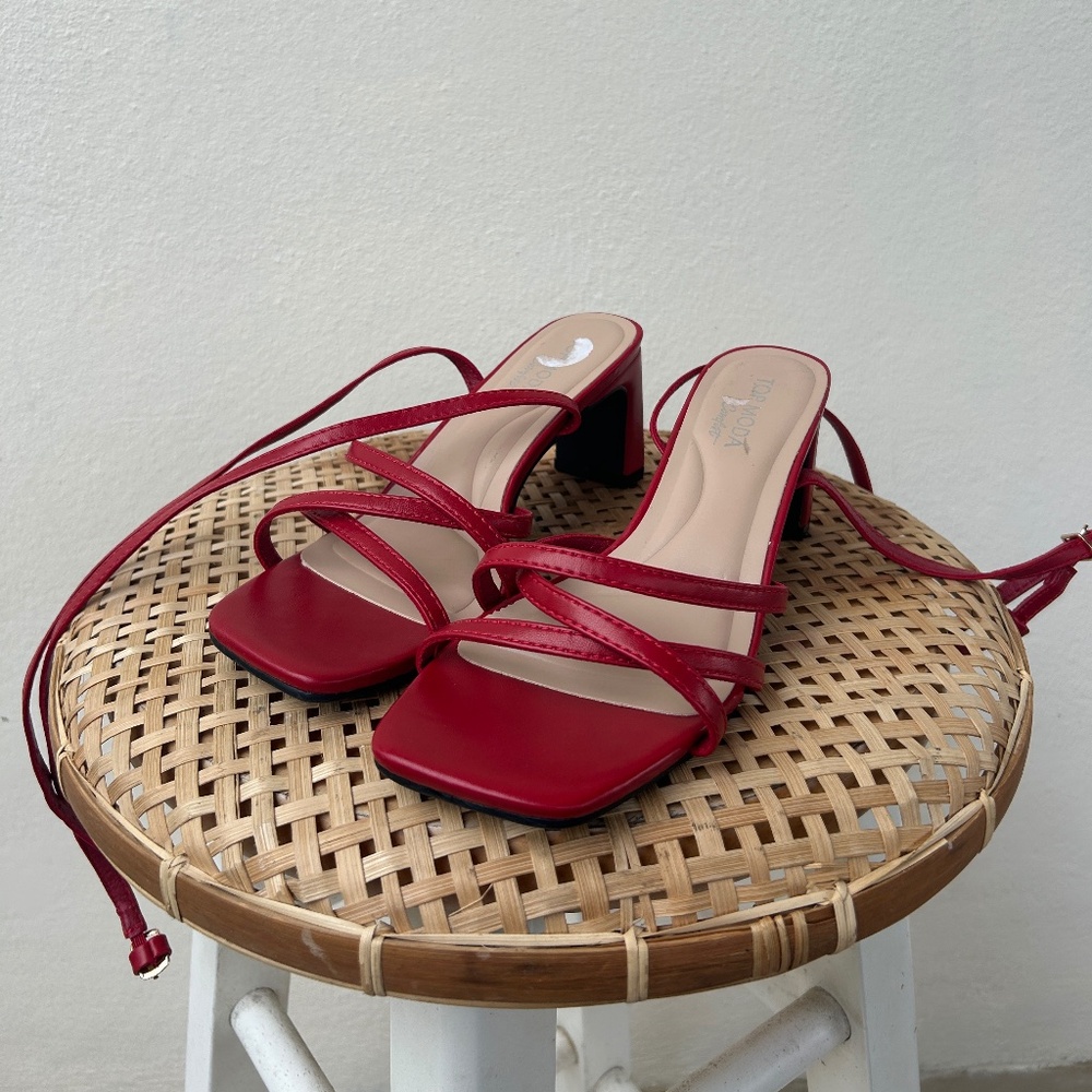 Top Moda | Red Strappy Heals